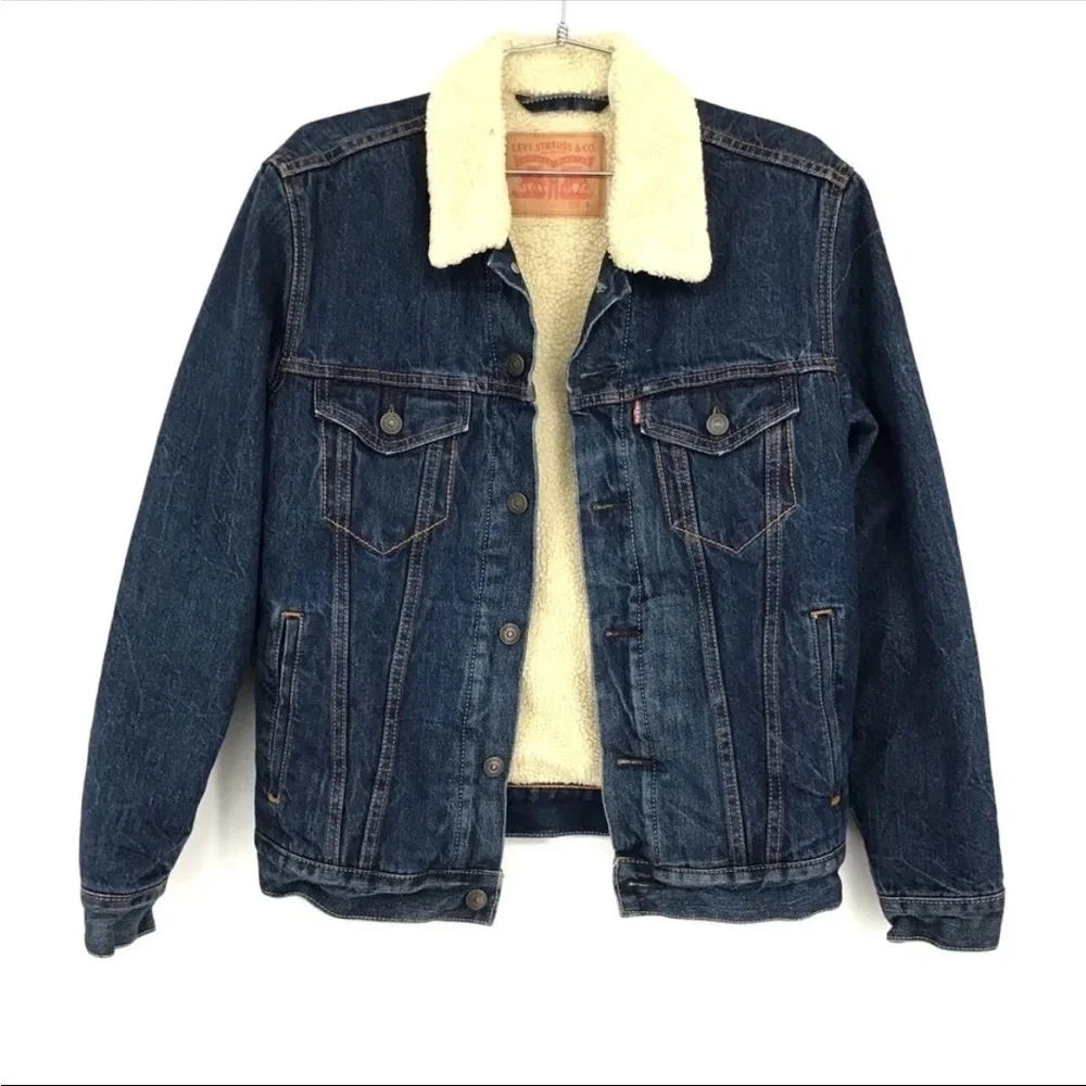 Levi Strauss & Co. Men's Sherpa Lined Denim Jacket - Size S